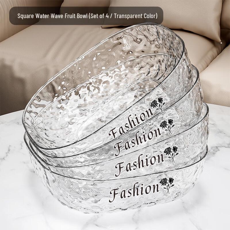 

Japanese Style Ripple Square Fruit Plate Set