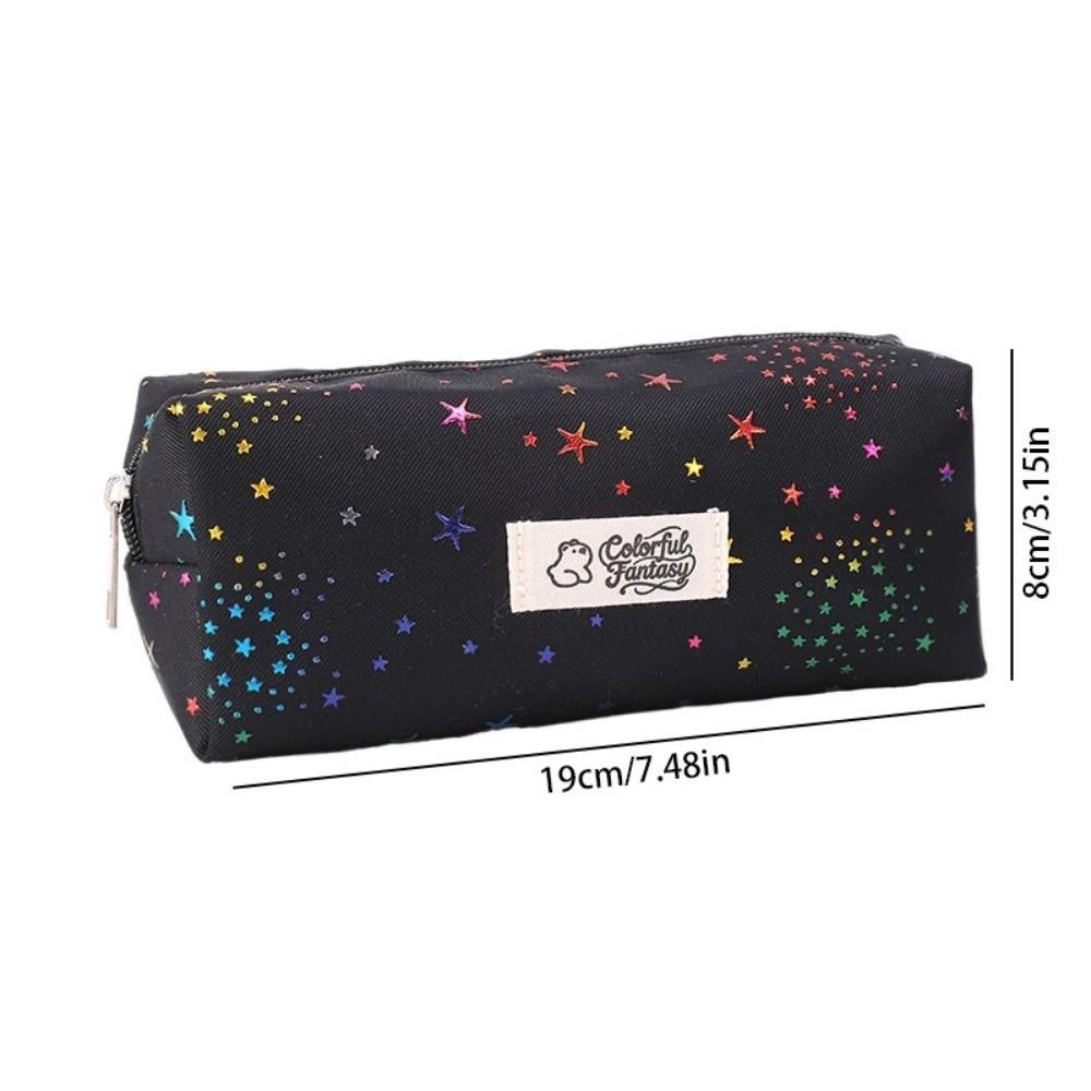 Shining Star Print Pen Bag Large Capacity Stationery Bag Durable Pencil Pouch  Gift