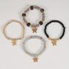 4Pcs Bohemian Butterfly Beaded Bracelets, Crystal Zinc Alloy Pendant, Ladies Daily Party Jewelry
