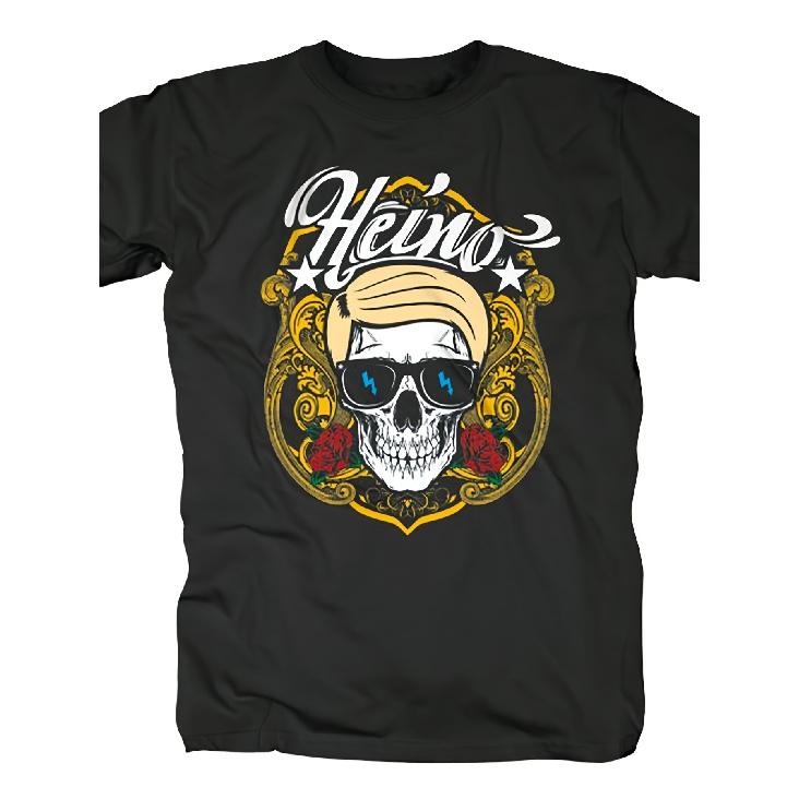 ApexThreads Heino Rocks Duitsland Klassiek Grappig Nieuw Populair T-shirt &VerticalLine; Casual Ronde Hals, Lichte Stretch, Normale Pasvorm, Geometrisch Patroon, Lange Mouw, Perfect voor 2XL zwart