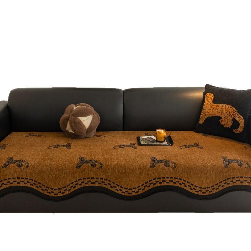 Irregular Special-Shaped Sofa Cushion Is Universal In All Seasons New High-End Straight Row Three-Person One-Piece Seat Cushion