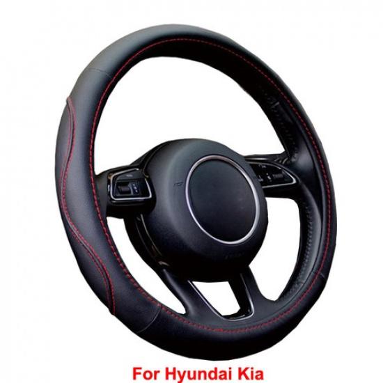 Car Steering Wheel Cover High Artificial Leather Steering Cover For Hyundai Kia