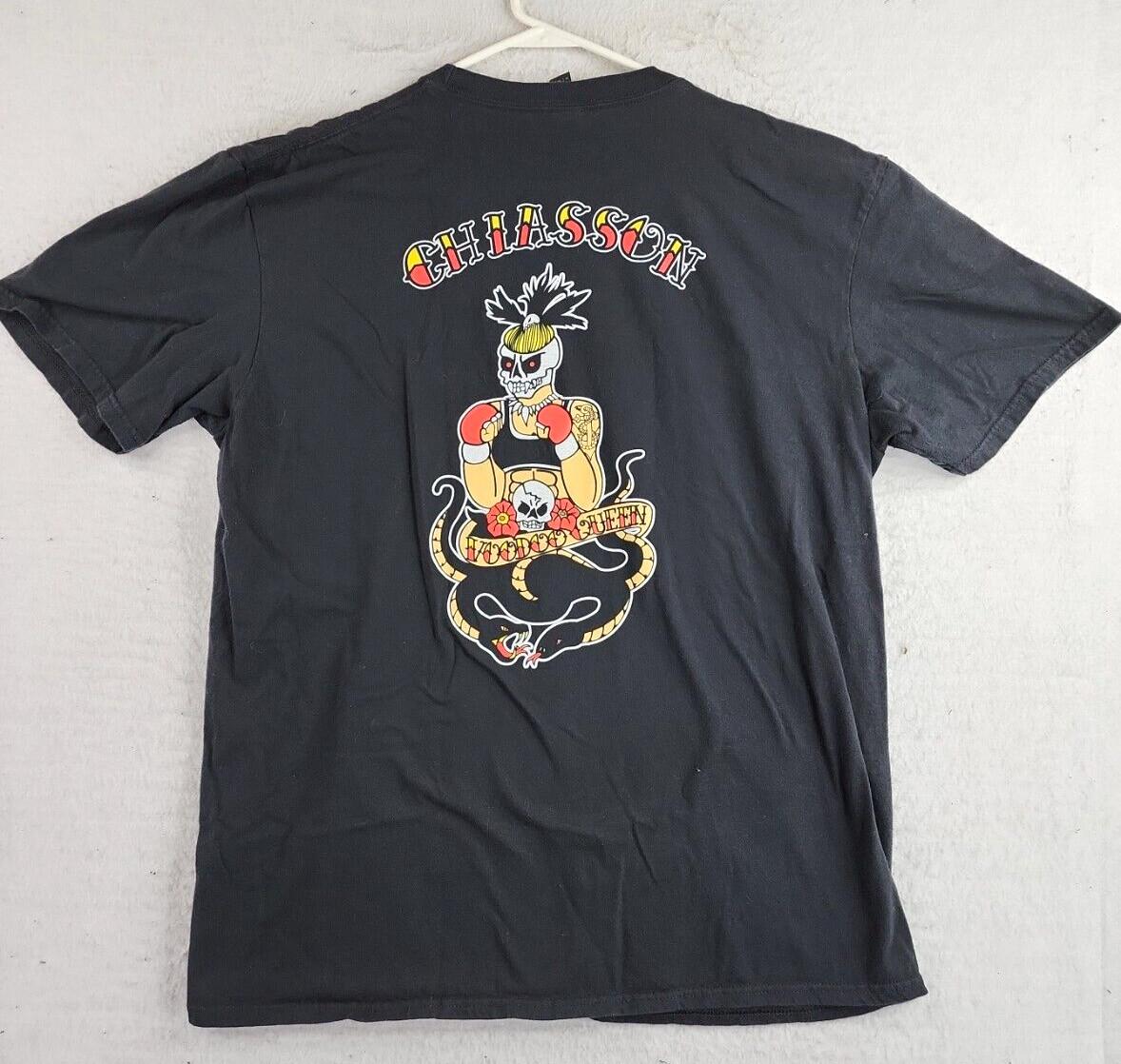 Chiasson Voodoo Queen Graphic Black T-shirt Mens XL S разноцветный