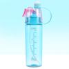 Water Spray Bottle Clear Scale 600ml Large Capacity Plastic for Sports Hiking Picnic Sky Blue