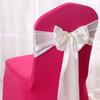 10Pcs Chair Back Flower Satin Chair Tie Bow DIY Bow Tying Banquets Parties Weddings Decoration Chair Styling Accessories