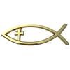 Savior Ichthys Fish Car Stickers Long Lasting Adhesive Badges Waterproof Car Decal Acrylic for Laptops & Refrigerators