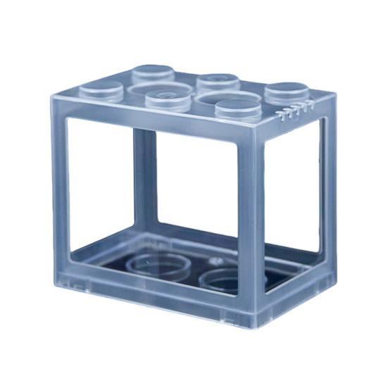 

Mini Betta Fish Tank Stackable Building Block Tiny Aquarium Fish Bowl Clear Visible Rectangular Small Shrimp Fish Cube Tank Decoration чистый