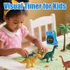 Visueller Timer für das Klassenzimmer Dinosaurier Schreibtisch-Timer Wiederaufladbares LED-Display Stille Countdown-Zeitmessgerät für Zuhause