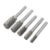 Double Cut Carbide Burrs Rotary Files Set 6mm Shank for Metalwork Wood Carving Jewellery Making Surface Grinding
