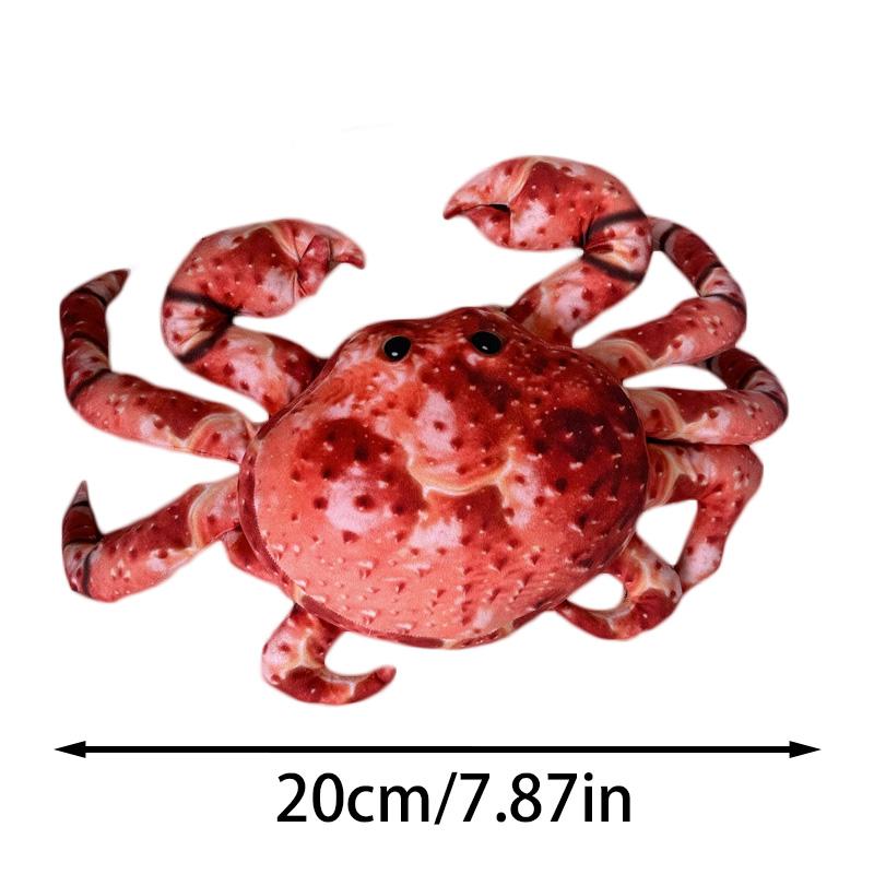 

20cm Emperor Crab Plush Toys Realistic Animal Toy Interesting Desktop Decorative Item Backpack Pendant Birthday Gifts For Friend 20cm красный