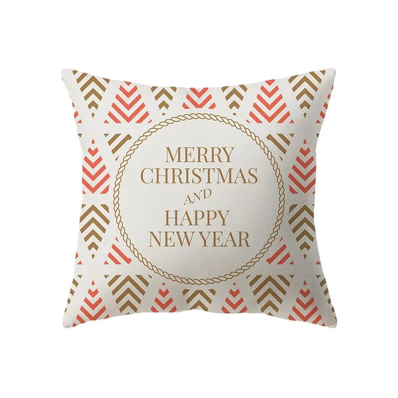 Christmas Decoration  Theme Printing Pattern Cushion Cover Home Living Room Sofa  Pillow