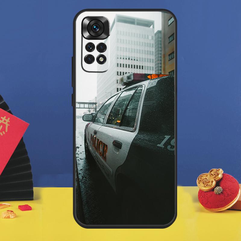 police car Case For Xiaomi Redmi Note 11 9 10 12 13 14 15 Pro Plus Redmi 15 14C 10C 12C 13C 15C Cover