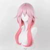 Yuzuriha Inori Cosplay Perücke Anime Lang Pink Farbverlauf Damen Perücke Hitzebeständiges Synthetisches Haar Halloween Party Perücken + Perückenkappe