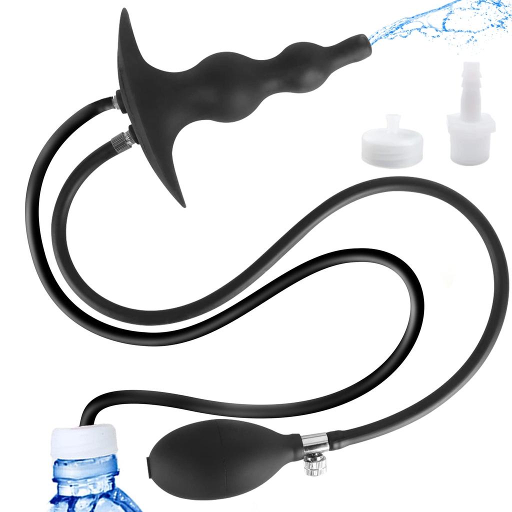 Ninonly Anal Multipurpose Anal Air Pump Anal Anal 2 Nozzles Safety Unisex Plug, Cleaner, Goods, Type, Cleaning, Development, Included, Silicone,