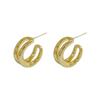 Korean Trend Double Layer Circle Stud Earrings - 2021 Fashion Metal Design