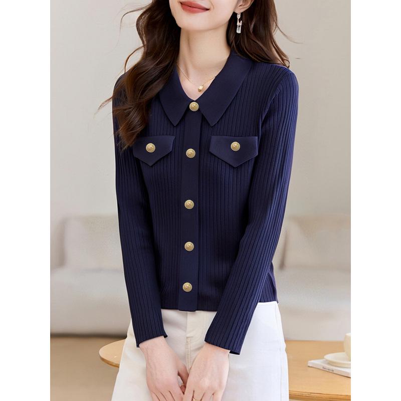 2026 Summer Women s Casual Short Sleeve Knit Cardigan - Stylish and Chic 3XL темно-синий