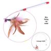 Retractable Cat Teaser Wand with Replaceable Head and Bell - Bite-Resistant Self-Play Toy for Kitten Boredom Relief