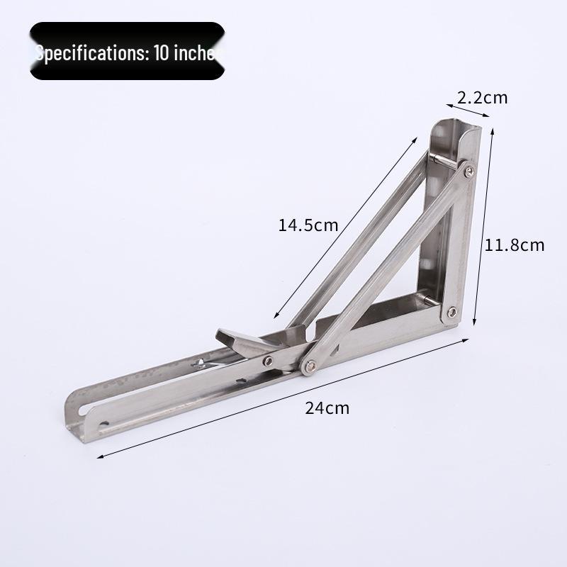 Thickened Stainless Steel Foldable Triangle Shelf Bracket for Wall Support