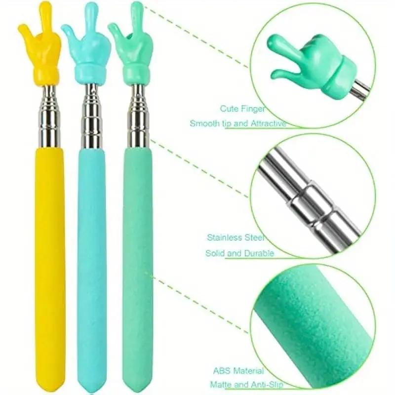 Telescopic Reading Finger Stick Whip Command Stick Click To Read Teaching Aids Teachers Classroom Tool Pointer Finger Stick