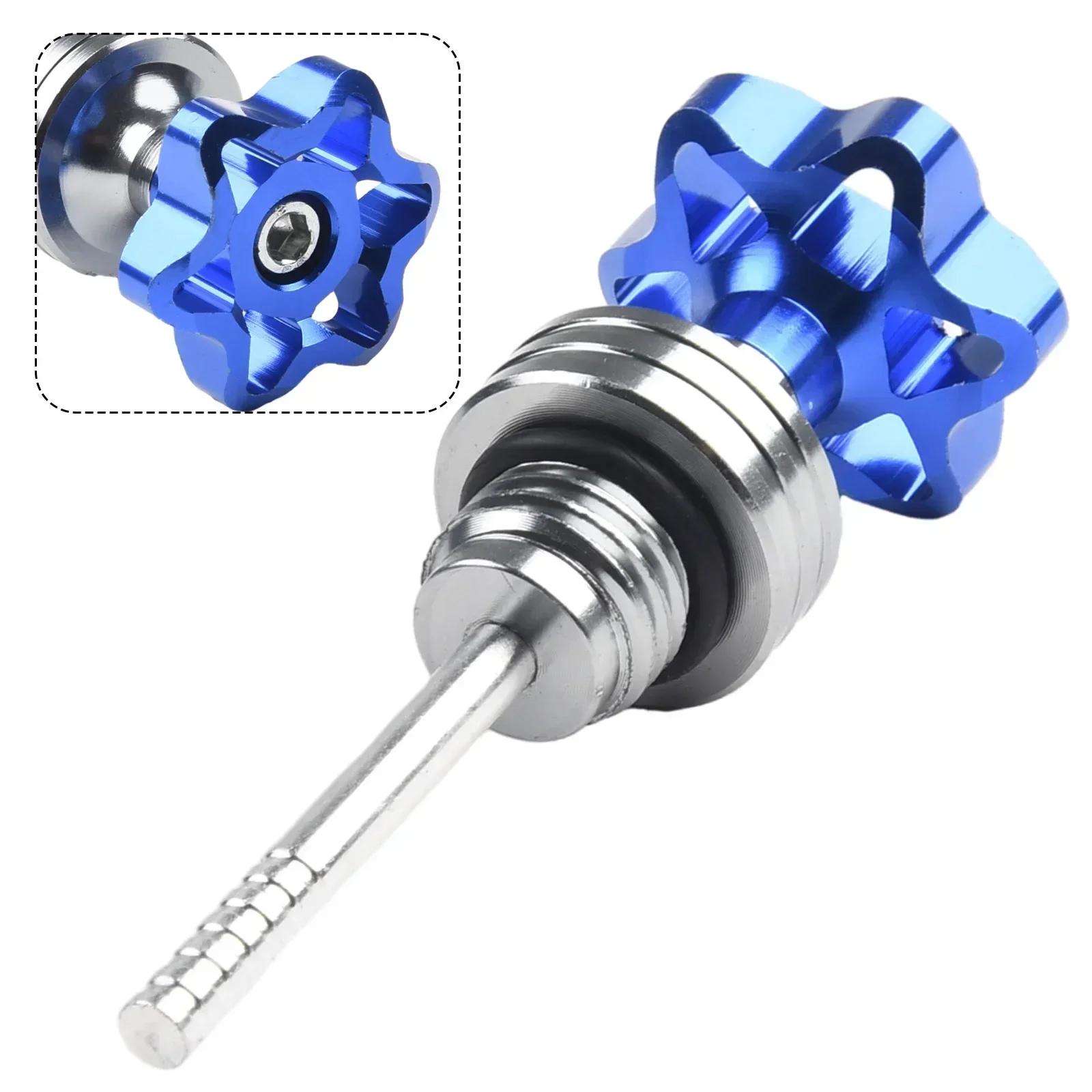 

Крышка заливной горловины масляного щупа для скутера, мотоцикла, картера двигателя, указатель уровня масла, масляный щуп для бензина, алюминиевые наклейки для проверки уровня масла синий