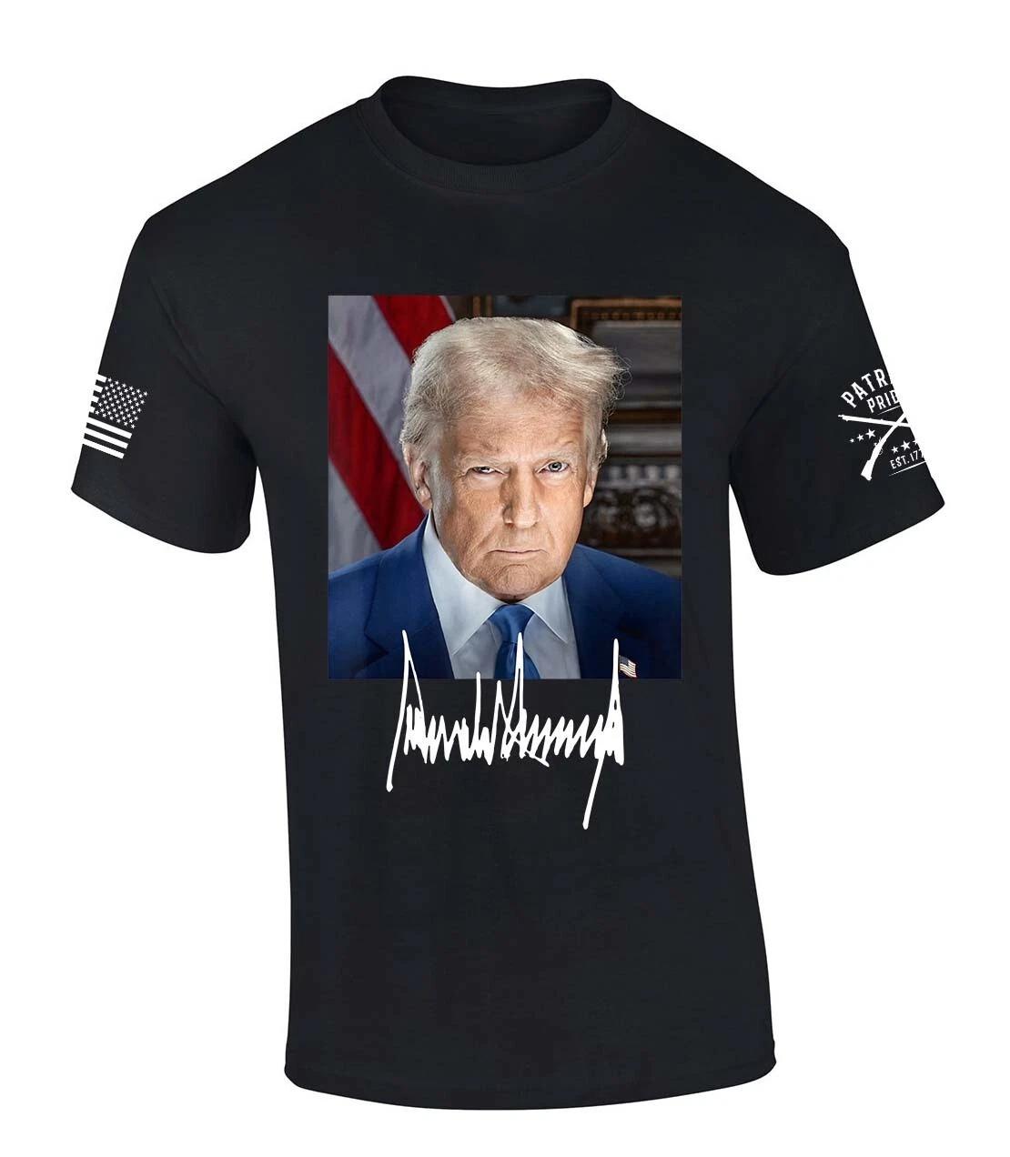 Trenz Shirt Company Mens Trump TShirt Trump Official Portrait and Signature S