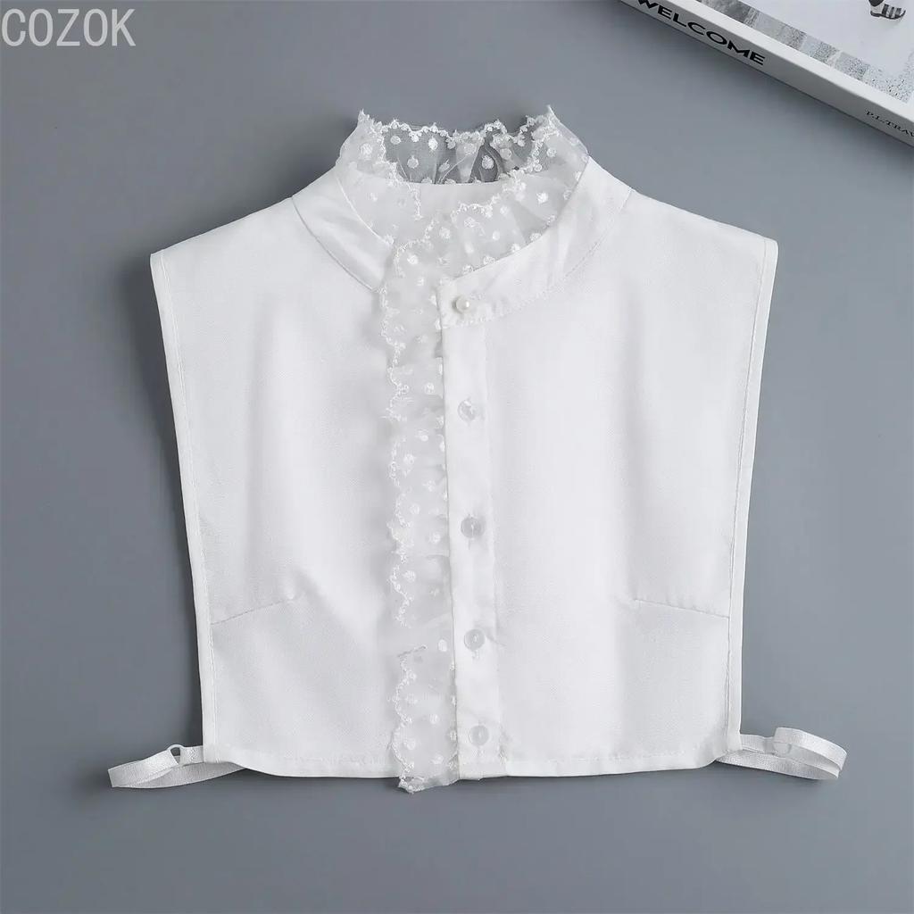 Girls Bowknots Lapel Shirt Detachable Collar Autumn Sweater Blouse Women Fake Collar Girls Removable Shirt Neck False Collar