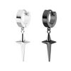 Unisex Titanium Steel Spiked Star Cross Earrings - Punk Hip Hop Ear Cuff Ornaments
