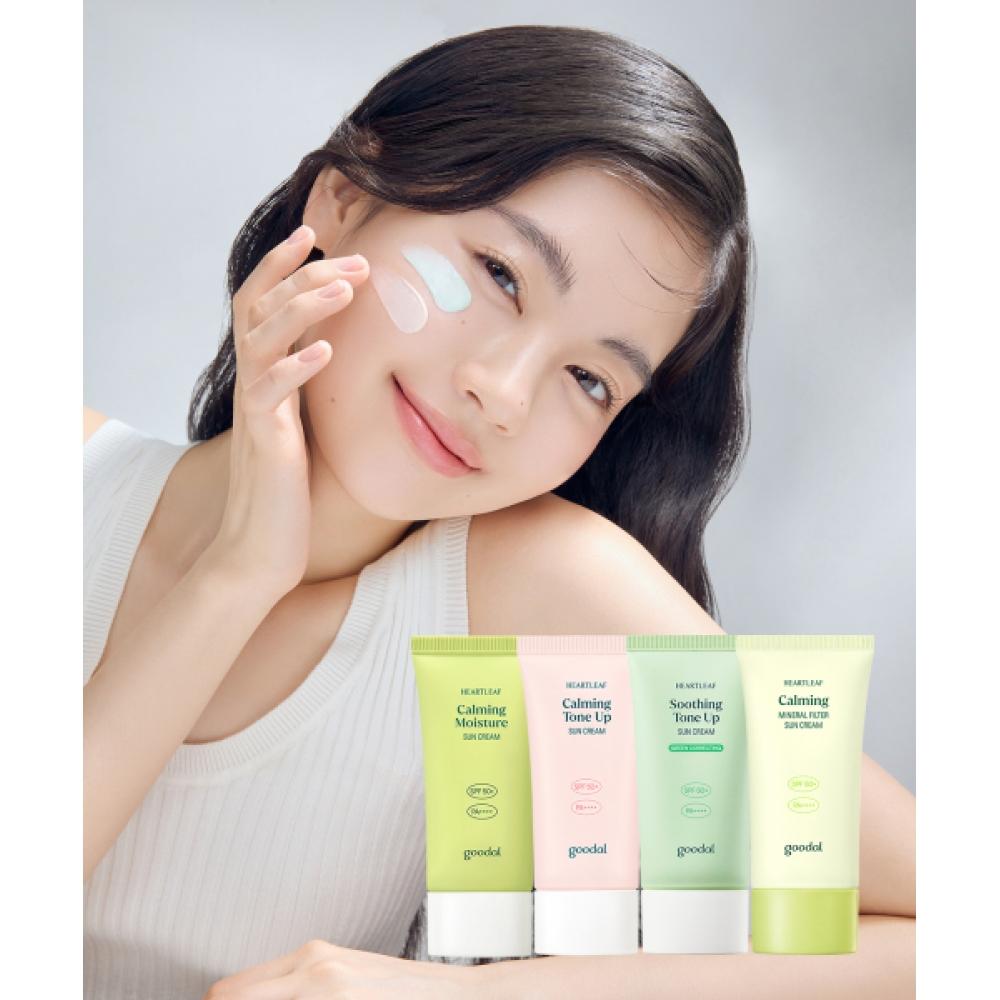 Goodal [choose 1 Of 4 Types] Goodal Houttuynia Cordata Soothing Moisturizing Tone Up Mineral Sunscreen Hoseongcho Soothing Mineral Tea Sun Cream