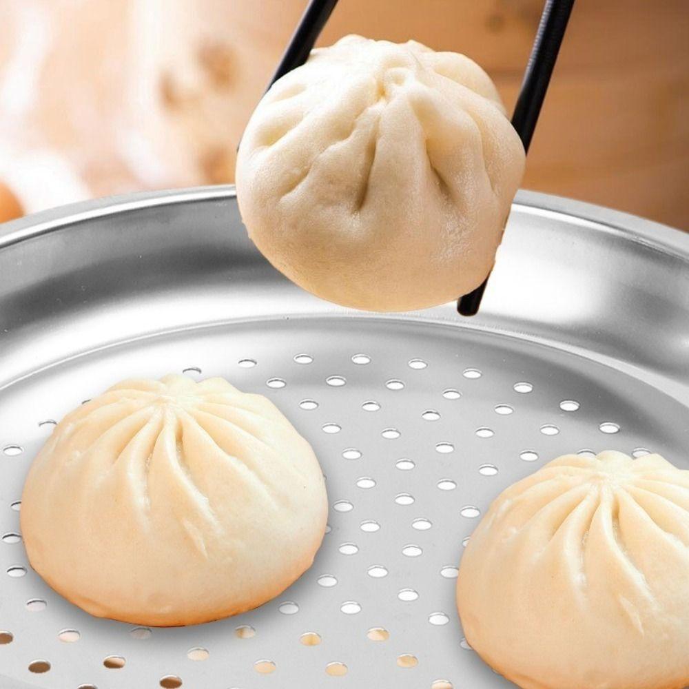 28/30/32/34cm Stainless Steel Steaming Tray Dumplings Fish Steaming Rack New Kitchen Wok