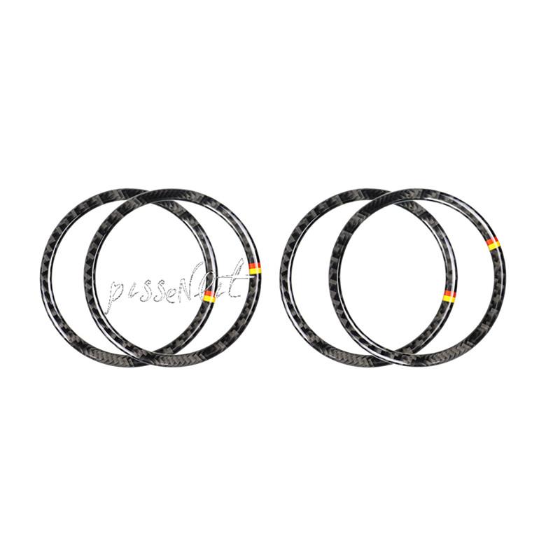 

Для Mercedes C Class W205 автомобильный стиль карбоновое волокно автомобильная дверь громкоговоритель кольцо внутренняя отделка наклейка C180 GLC аксессуары 4 шт оранжевый