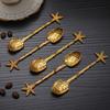 Retro Metal Coffee Spoon Dragonfly Branches Leaves Shape Ice Cream Cake Dessert Milk Mixing Spoon Kitchen Gadgets Tableware