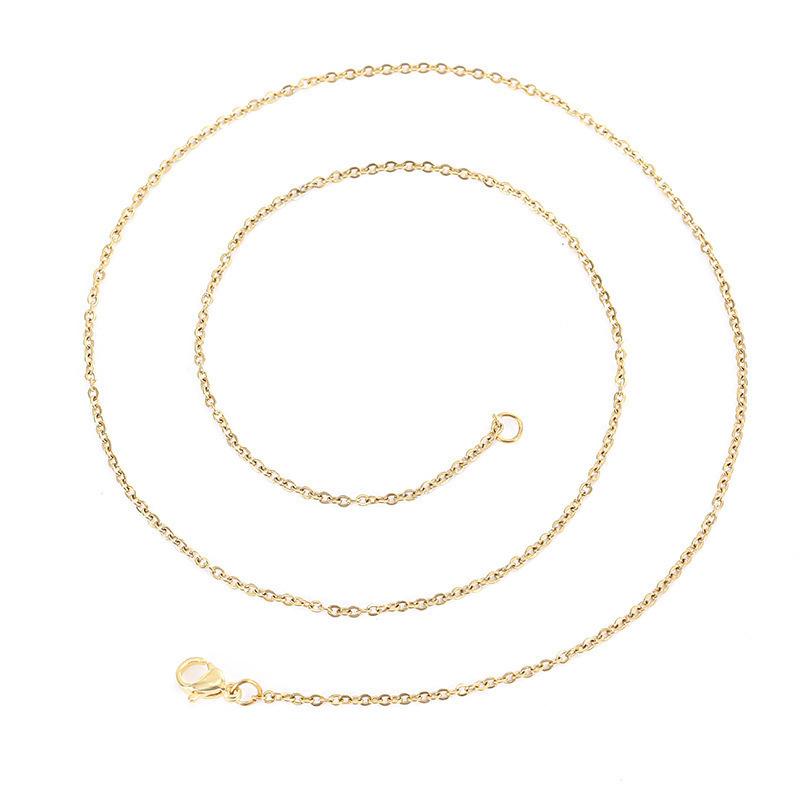 Necklace stainless steel money, couple-style versatile light luxury gold-plated geometric snake bone chain gold wholesale