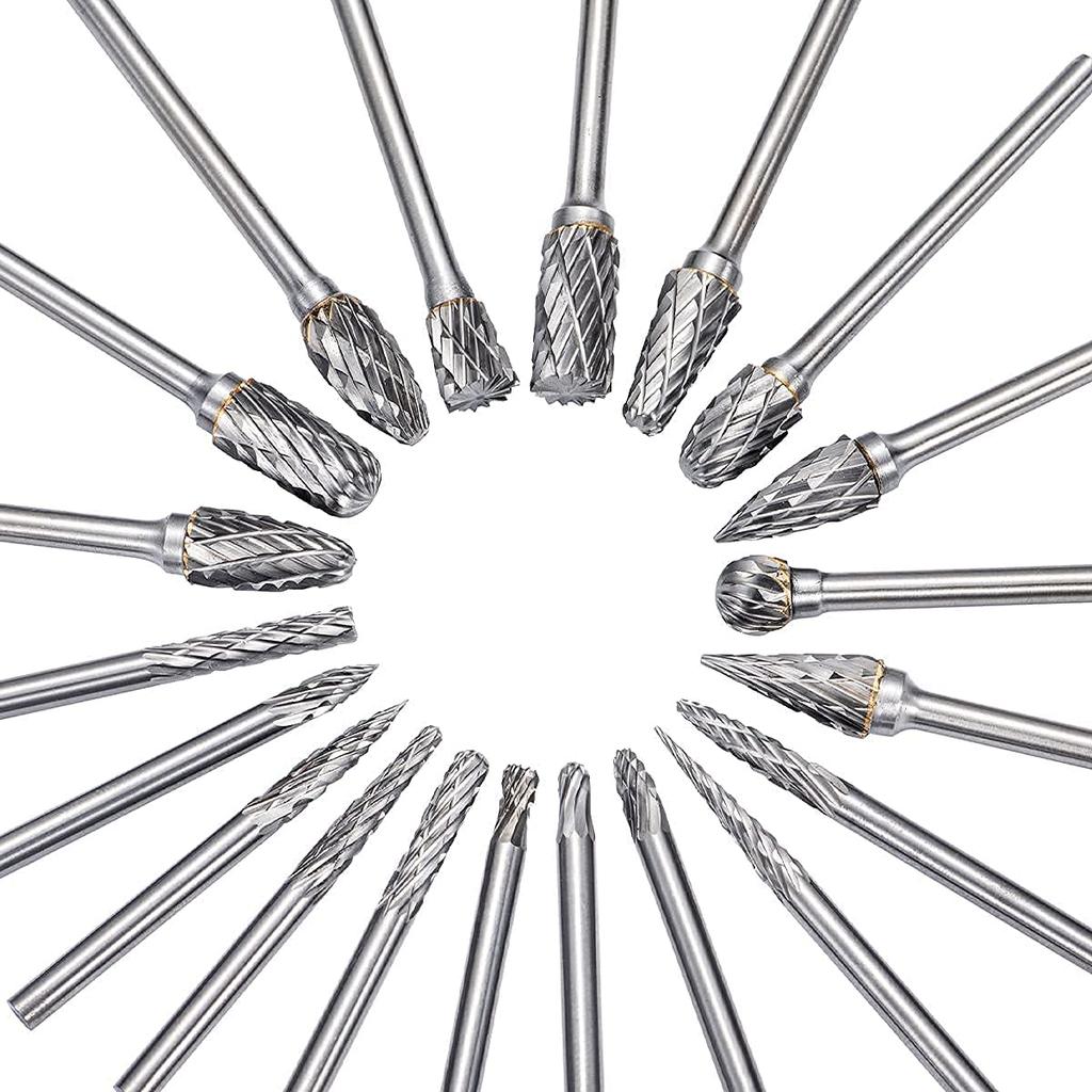 Kimlonton Super Hard Tungsten Steel Router Carbide Drill Set of 20 Blade Comes In a Dedicated Plastic Essential for and Craft Burs, Bits, Bits, (Shank