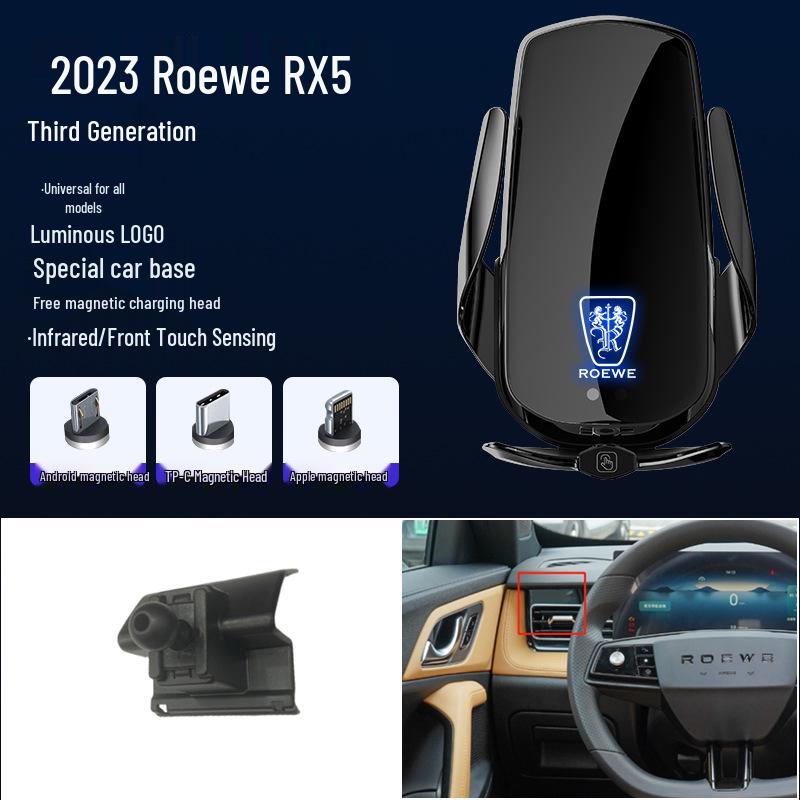 Magnetic Wireless Fast Charging Phone Holder for Roewe 350, RX5, I5, I6, RX8, MAX