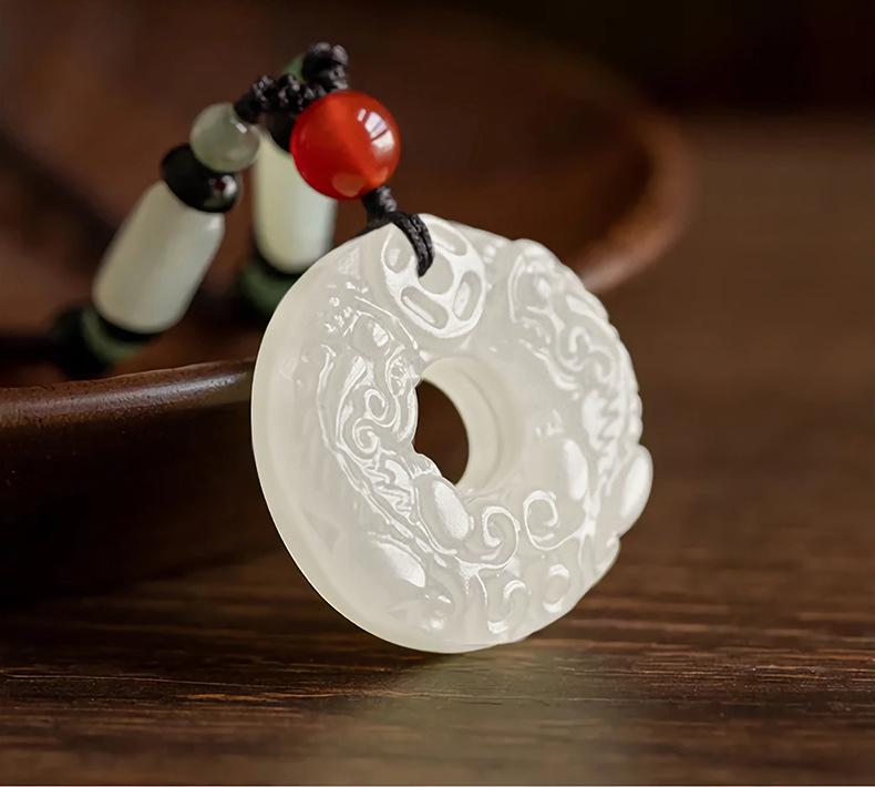 Unisex Afghanistan Jade Pi Xiu Necklace: Men's Jade Pendant, Ideal Birthday Gift for Boyfriend