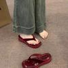 Thick-soled Flip-flops Shoes Women's Shoes Wear 2024 New Summer Fashion Heightening French Small Sandals Sandals