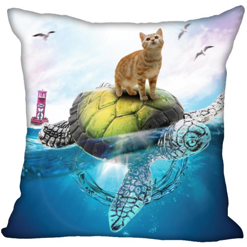 Bedroom Home Office Decor Pillowcase Square  Funny Cat Animal