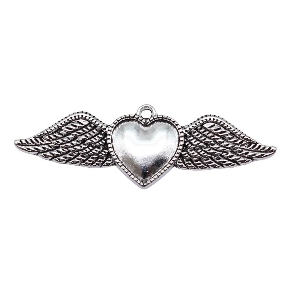 Feather Wing Charms Antique Alloy Pendants For Bohemian Jewelry Making