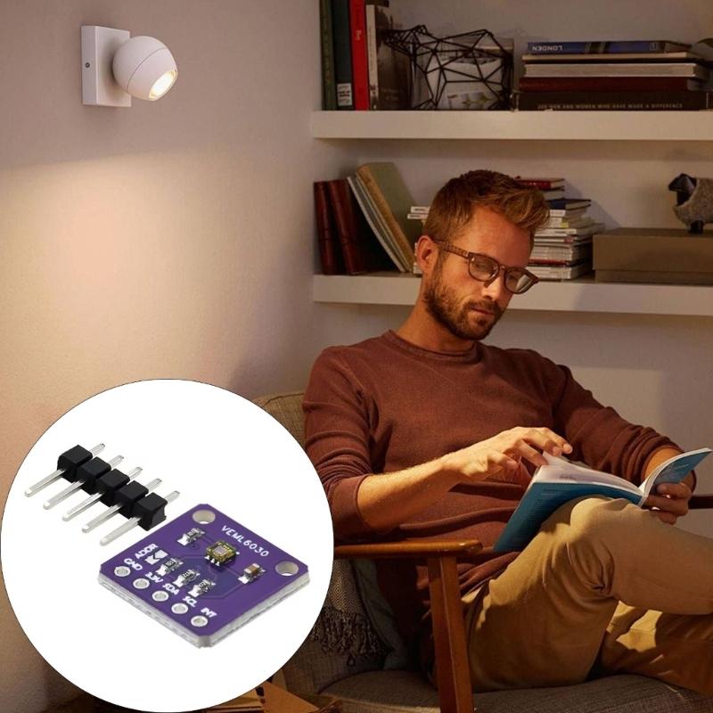 Low Power VEML6030 Ambients Light Sensors Module Featuring Wide Dynamic Ranges for IoT and Portable Electronics Project