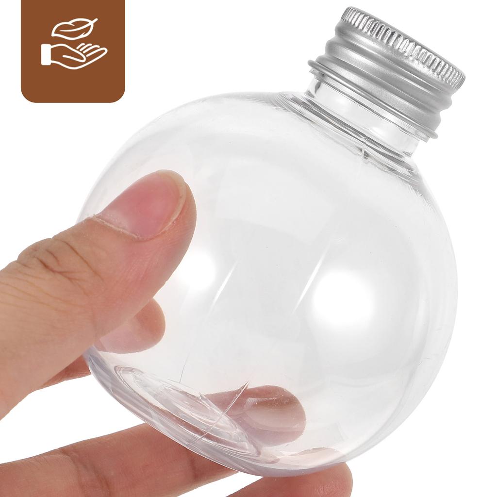 25pcs Christmas Candy Fillable Bottles Clear Plastic Ball Ornament DIY Drift Wishing Bottles Petals Fillable Juice Bottles 150ml