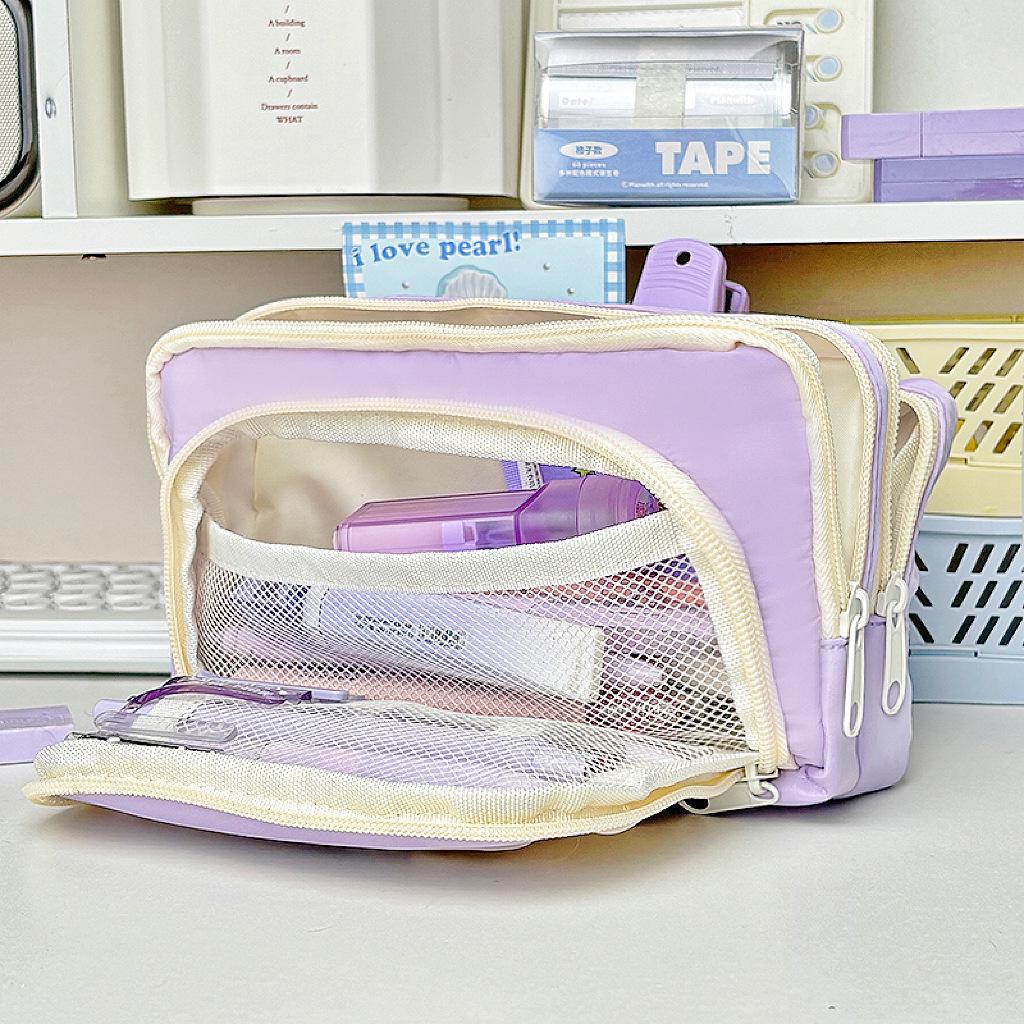 

Стильная сумка-пенал Ins Style для учеников младших и старших классов с большой вместимостью Drawstring front window фиолетовый