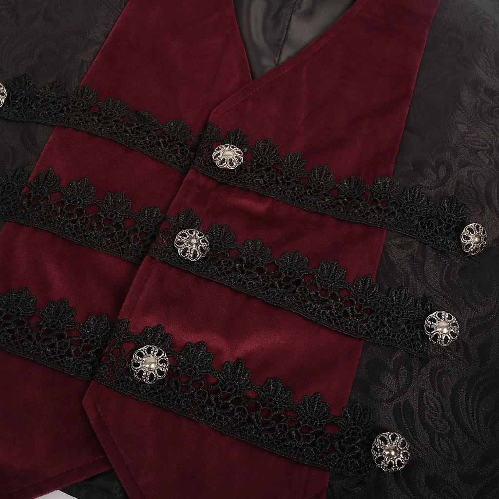 2024 Men's European & American Trendy Rock V-neck Single-breasted Waistcoat