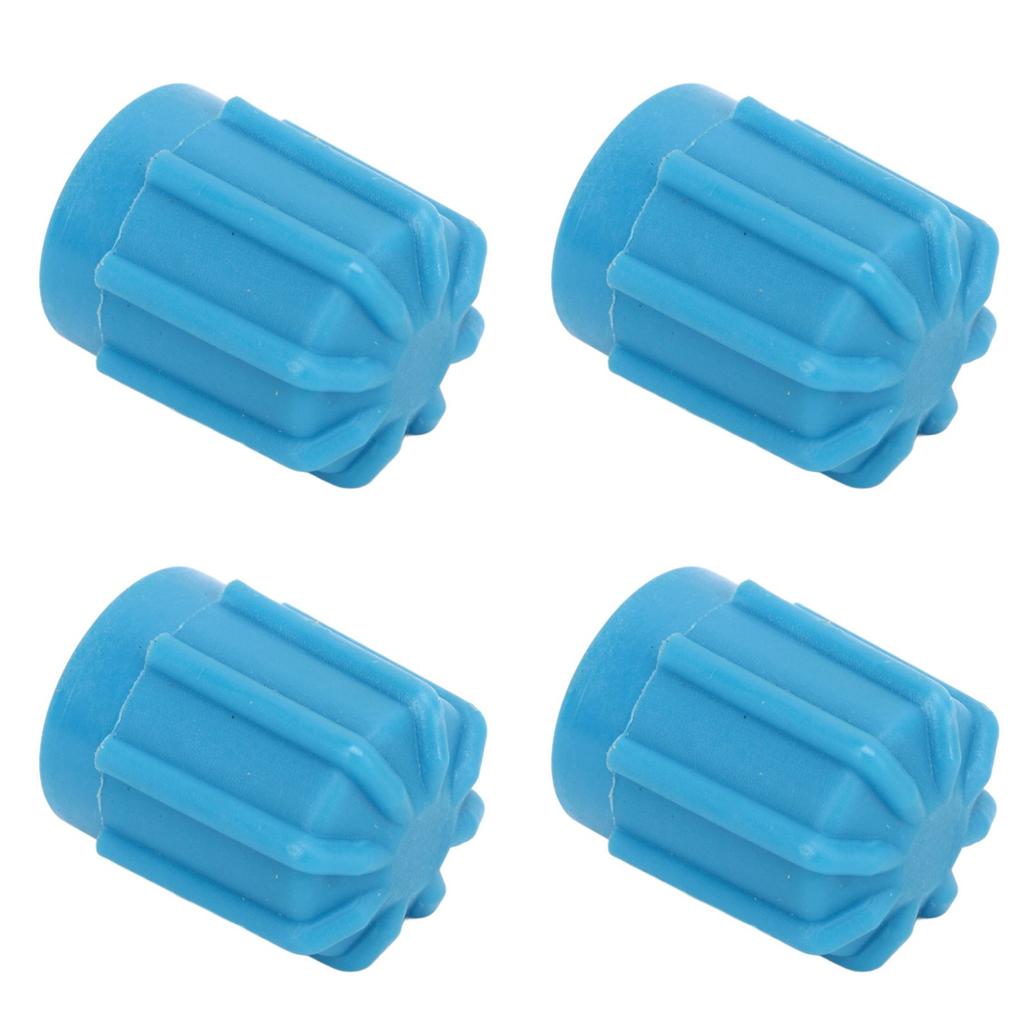 50PCS Air Conditioning Valve Caps Car Fuel Injection Nozzle Caps Sealing Plastic Dustproof Covers M8X1 Blue