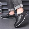 Plus Size Men's Vintage Color Block Slip on Loafers Comfortable Anti-Slip Rubber Sole Durable Walking Shoes