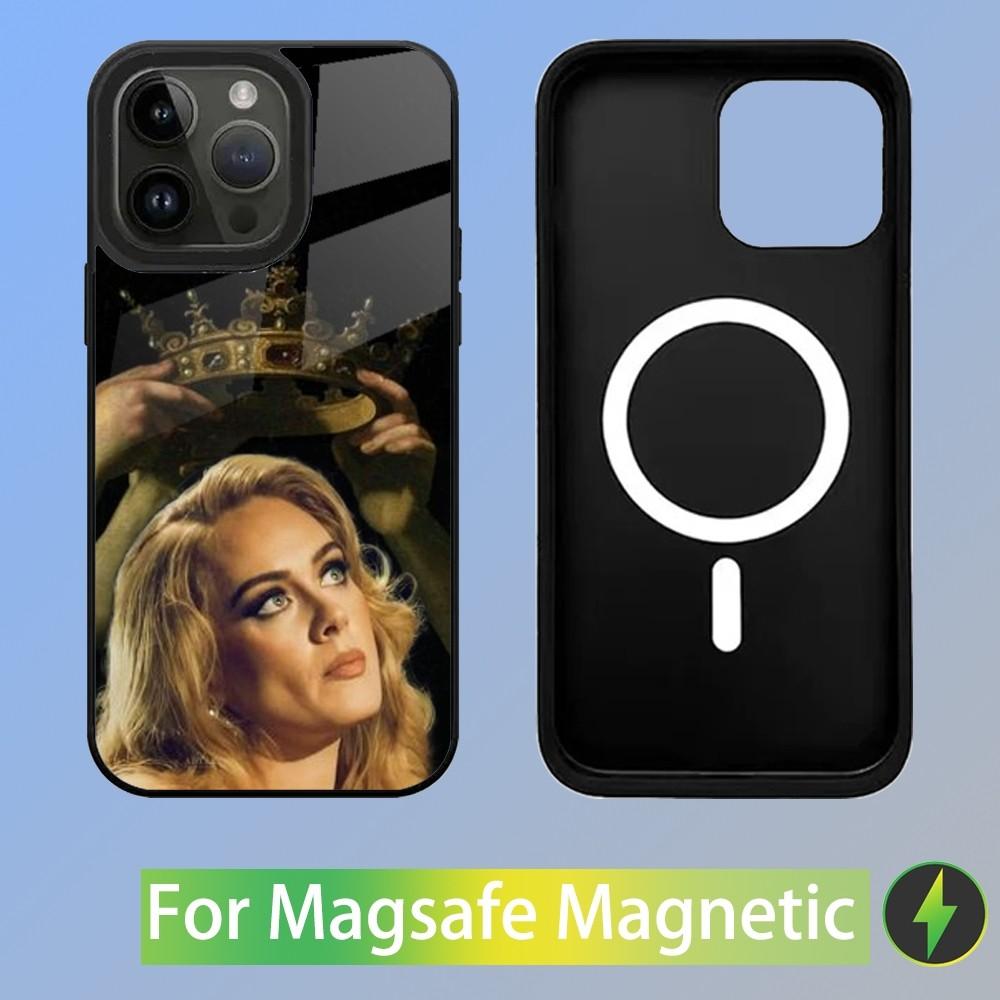 Singer Adele A-Adkins Phone Case For iPhone 15,14,13,12,11,Plus,Pro,Max Mini Magsafe Magnetic Wireless Charging