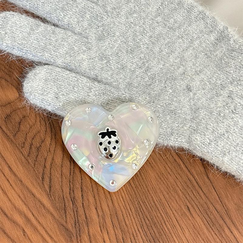 Laser Rhinestone Bear Mobile Phone Airbag Bracket Magnetic Paste Desktop Watching Drama Creative Advanced Sense Ring Buckle