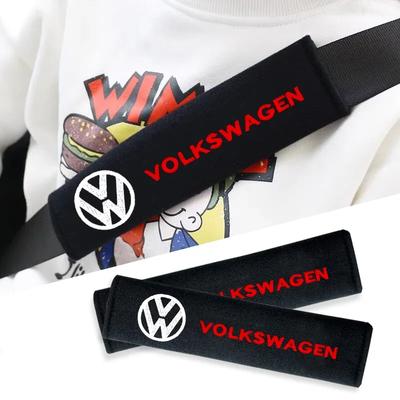2pc Car Seat Belt Safety Belt Shoulder Cover Breathable Protection For Volkswagen VW Golf GTI Tiguan Jetta Transporter Passat T5