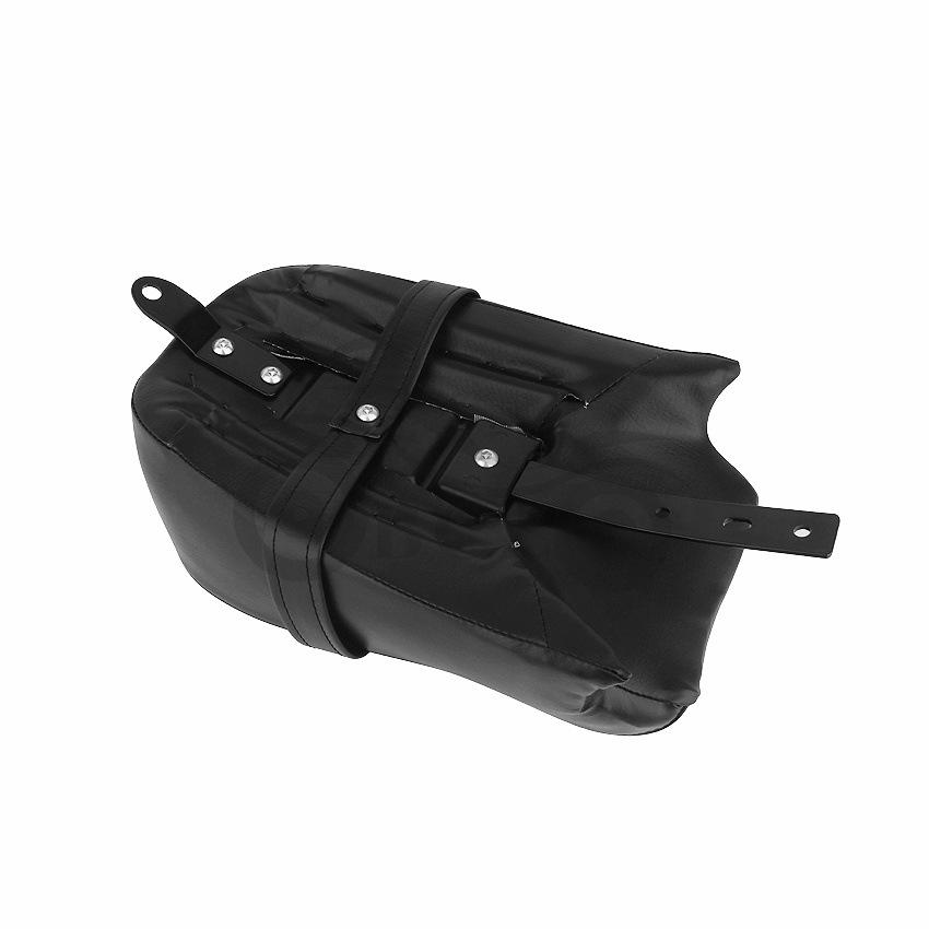 Harley XL883/1200 Front & Rear Seat Cushions with Front Seat Bag (Black, 2016-2021)