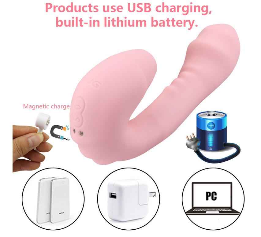 Rechargeable Vibrating Breast Suction Vibrating Swivel Bead Stick Sucking Massage AV Vibrator Wall Wand
