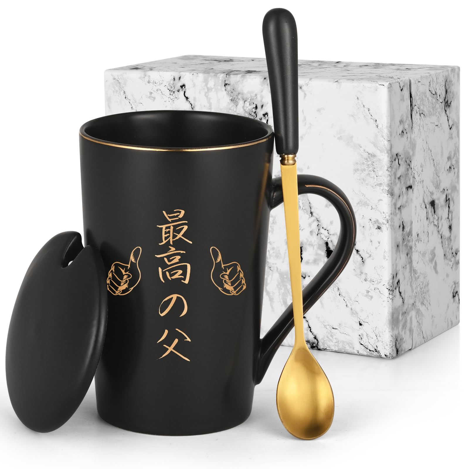 

Livole Day Birthday Gift for Large 400ml Mug with Coffee Respect for the Aged Day Anniversary Stylish Funny Dishwasher Black Dad Father s Gift, Dad, чорний